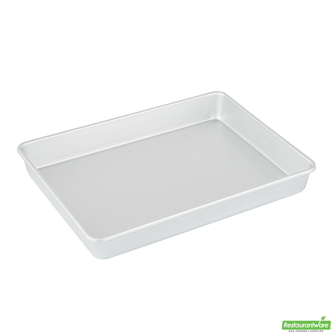 Restaurantware Met Lux 15 x 12 x 2 Inch Cake Pans, Aluminum, Rectangular - Restaurant Equipment and Smallwares - Canadian Distribution - Ships Free Within Canada on Orders Above CAD $199