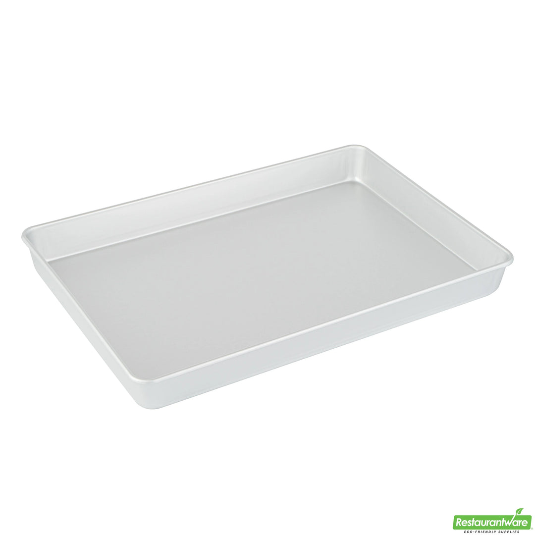 Restaurantware Met Lux 18 x 12 x 2 Inch Cake Pans, Aluminum, Rectangular - Restaurant Equipment and Smallwares - Canadian Distribution - Ships Free Within Canada on Orders Above CAD $199
