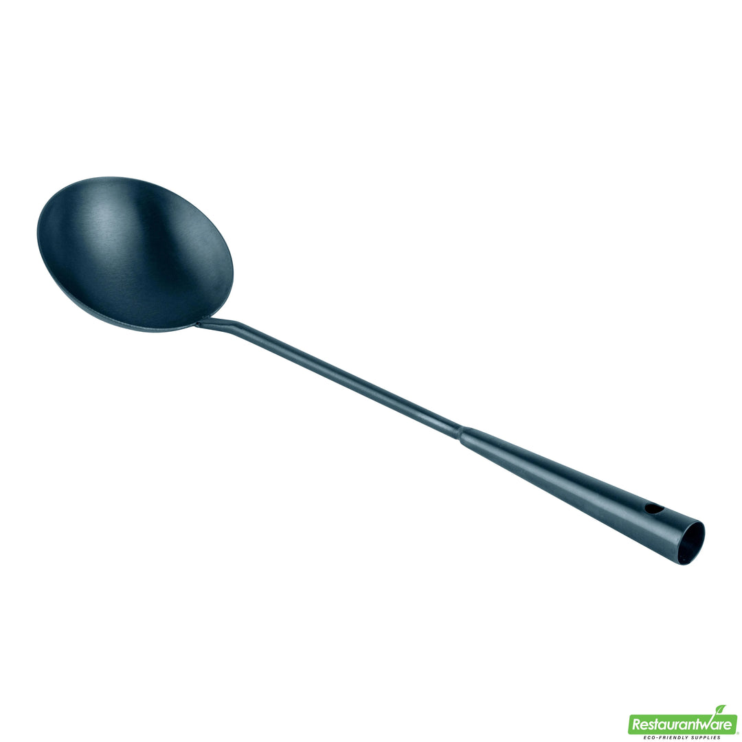 Restaurantware Motomori 16 Inch Pre-Seasoned Wok Ladles, Blue, Carbon Steel - Restaurant Equipment and Smallwares - Canadian Distribution - Ships Free Within Canada on Orders Above CAD $199
