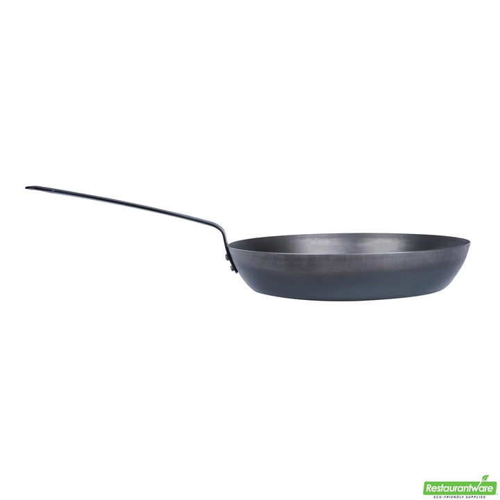 Restaurantware Met Lux 13 Inch Fry Pans, Carbon Steel, Black - Restaurant Equipment and Smallwares - Canadian Distribution
