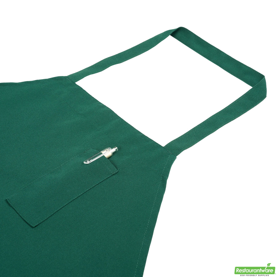 Restaurantware RW Base Bib Aprons, Green, 32.50 x 27.50 Inch, 3-Pocket - Restaurant Equipment and Smallwares - Canadian Distribution