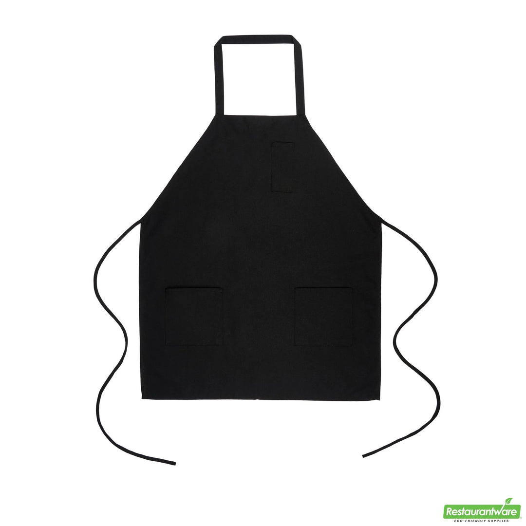 Restaurantware RW Base 3-Pocket Bib Aprons, Black, 32.50 x 27.50 Inch - Restaurant Equipment and Smallwares - Canadian Distribution