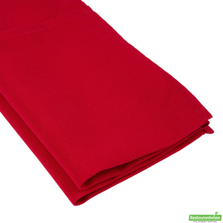 Restaurantware RW Base Waist Aprons, Red, 24 x 12 Inch, 3-Pocket - Restaurant Equipment and Smallwares - Canadian Distribution - Ships Free Within Canada on Orders Above CAD $199