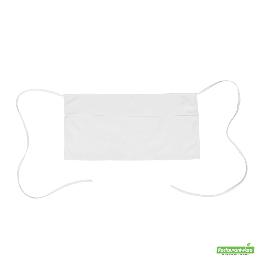Restaurantware RW Base 3-Pocket Waist Aprons, White, 24 x 12 Inch - Restaurant Equipment and Smallwares - Canadian Distribution