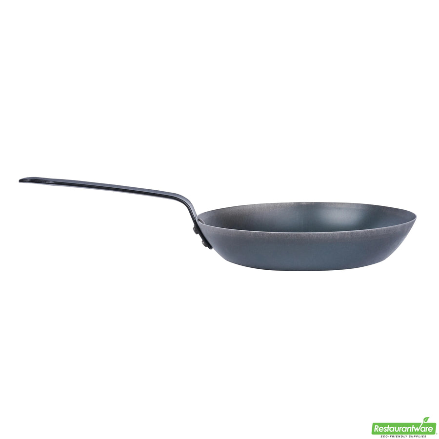 Restaurantware Met Lux 9 Inch Fry Pans, Carbon Steel, Black - Restaurant Equipment and Smallwares - Canadian Distribution