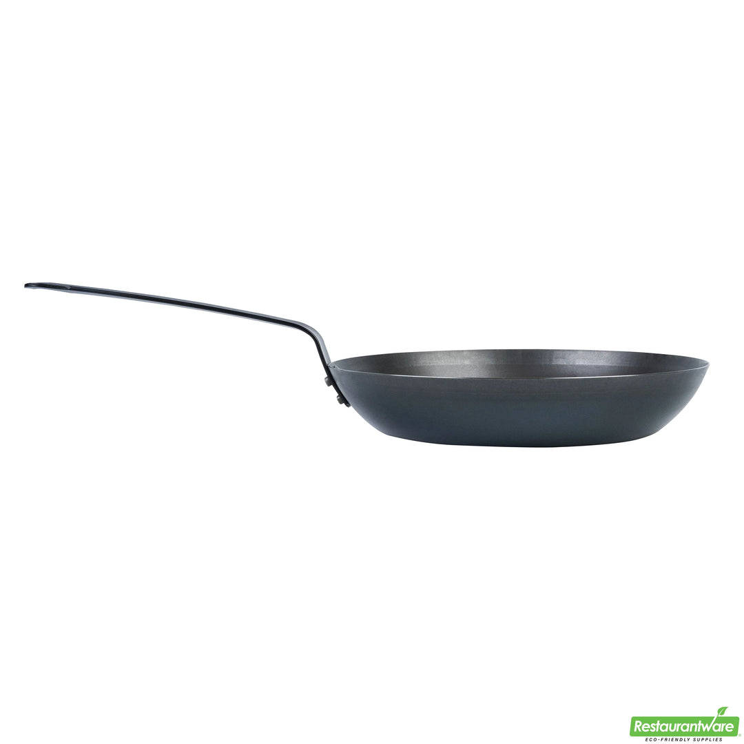 Restaurantware Met Lux 11 Inch Fry Pans, Carbon Steel, Black - Restaurant Equipment and Smallwares - Canadian Distribution