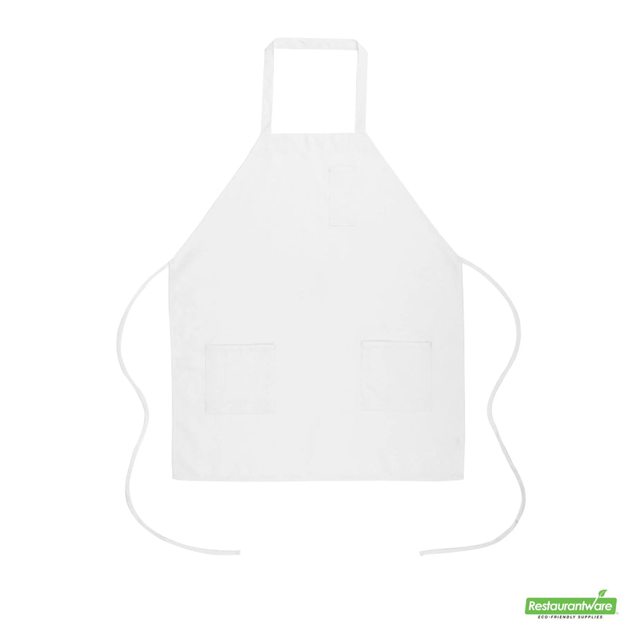 Restaurantware RW Base 3-Pocket Bib Aprons, White, 32.50 x 27.50 Inch - Restaurant Equipment and Smallwares - Canadian Distribution