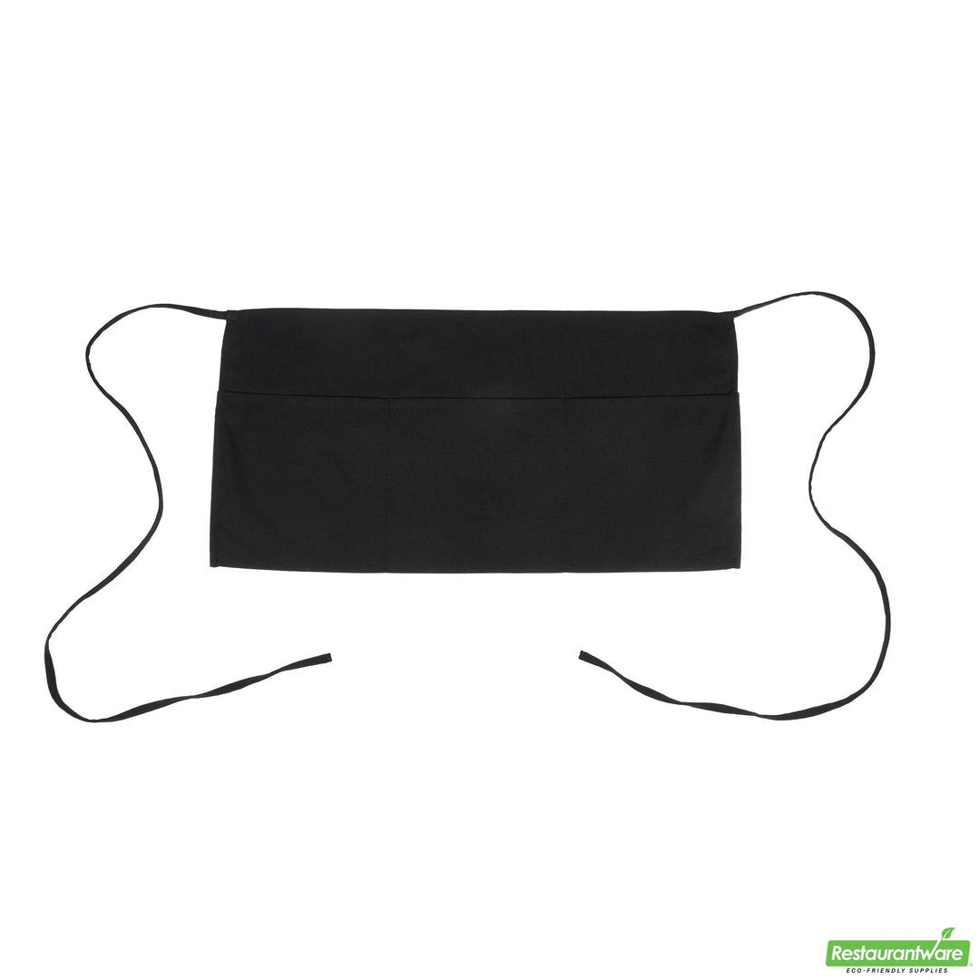 Restaurantware RW Base 3-Pocket Bib Aprons, Black, 24 x 12 Inch - Restaurant Equipment and Smallwares - Canadian Distribution