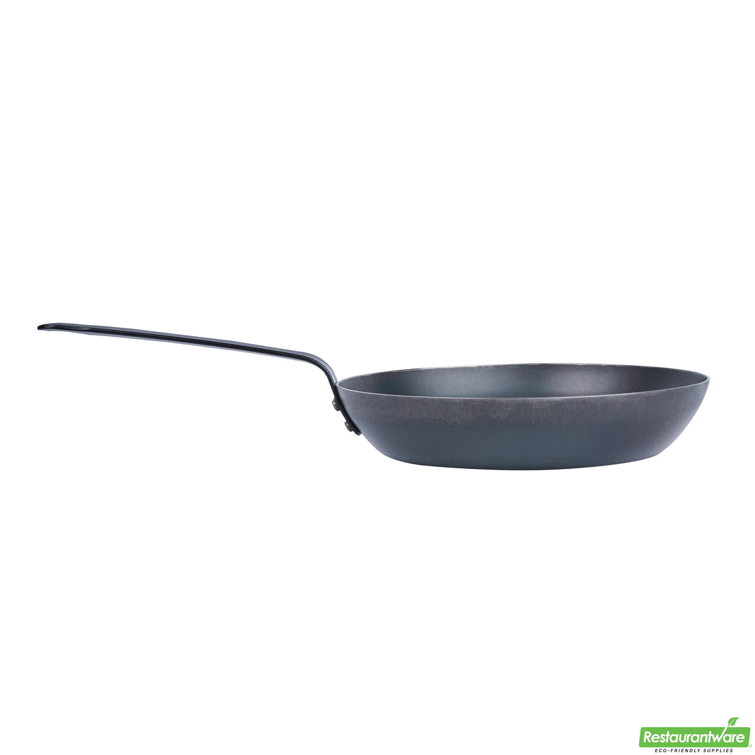 Restaurantware Met Lux 9.50 Inch Fry Pans, Carbon Steel, Black - Restaurant Equipment and Smallwares - Canadian Distribution