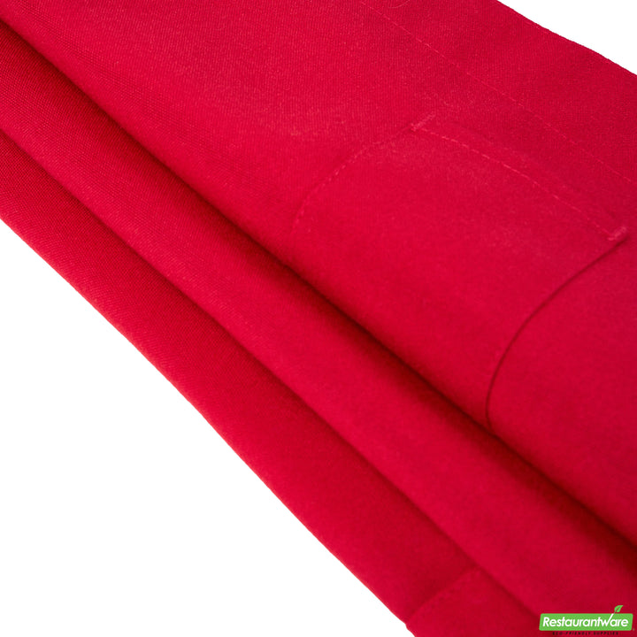 Restaurantware RW Base 3-Pocket Bib Aprons, Red, 32.50 x 27.50 Inch - Restaurant Equipment and Smallwares - Canadian Distribution - Ships Free Within Canada on Orders Above CAD $199