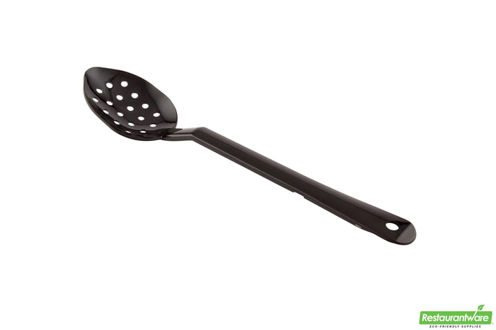 Restaurantware 13In Black Plastic Catering Service Spoon, Perforated - Restaurant Equipment and Smallwares - Canadian Distribution