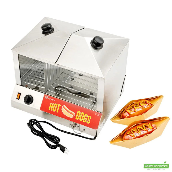 Restaurantware Hot Dog Steamer, Stainless Steel - Restaurant Equipment and Smallwares - Canadian Distribution - Ships Free Within Canada on Orders Above CAD $199