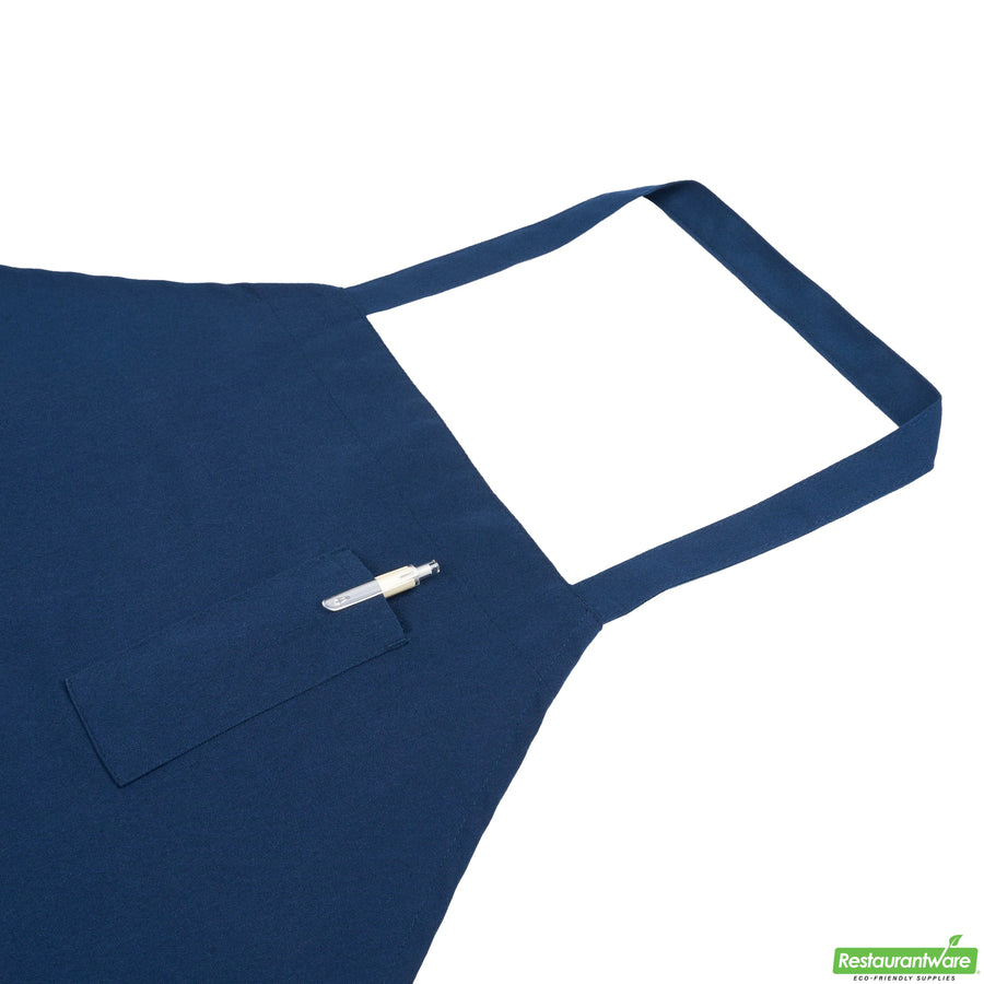 Restaurantware RW Base 3-Pocket Bib Aprons, Blue, 32.50 x 27.50 Inch - Restaurant Equipment and Smallwares - Canadian Distribution