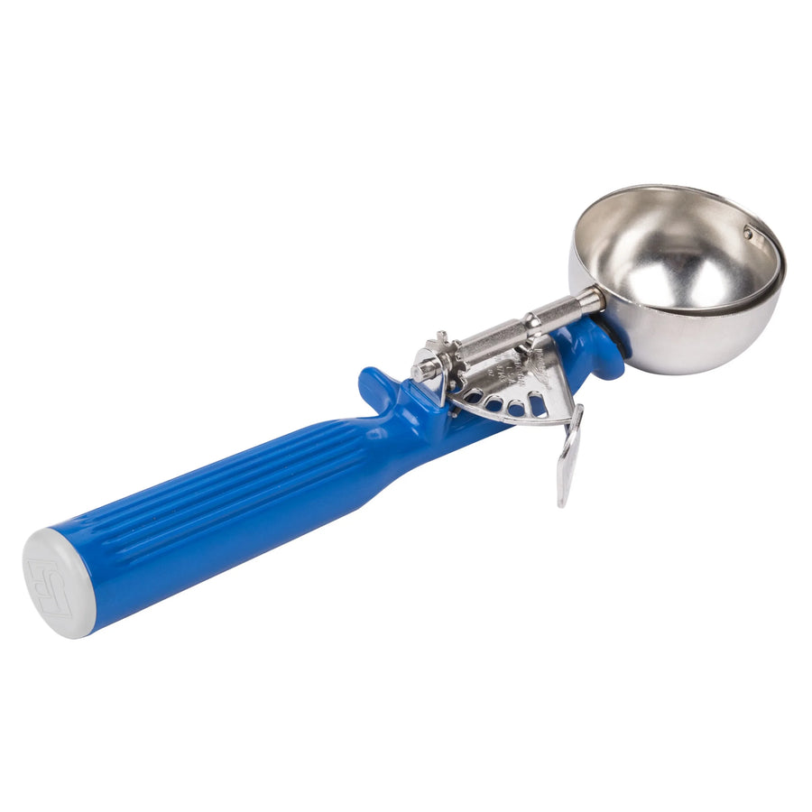Vollrath 2oz Dark Blue Polyethylene Handle #16 Thumb Disher - Restaurant Equipment and Smallwares - Canadian Distribution