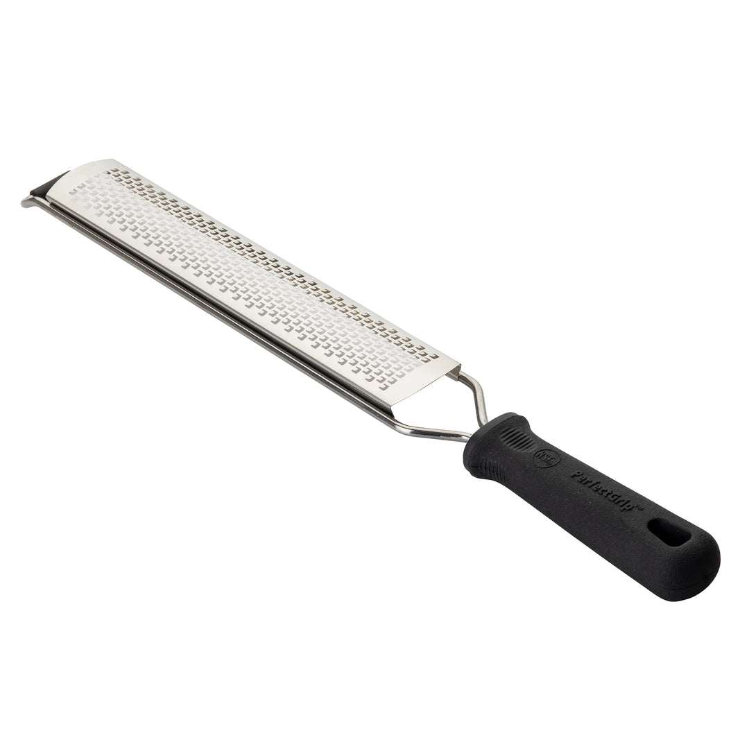 Perfect Grip 13.75In Black Soft Grip Stainless Steel Zester Grater - Restaurant Equipment and Smallwares - Canadian Distribution - Ships Free Within Canada on Orders Above CAD $199