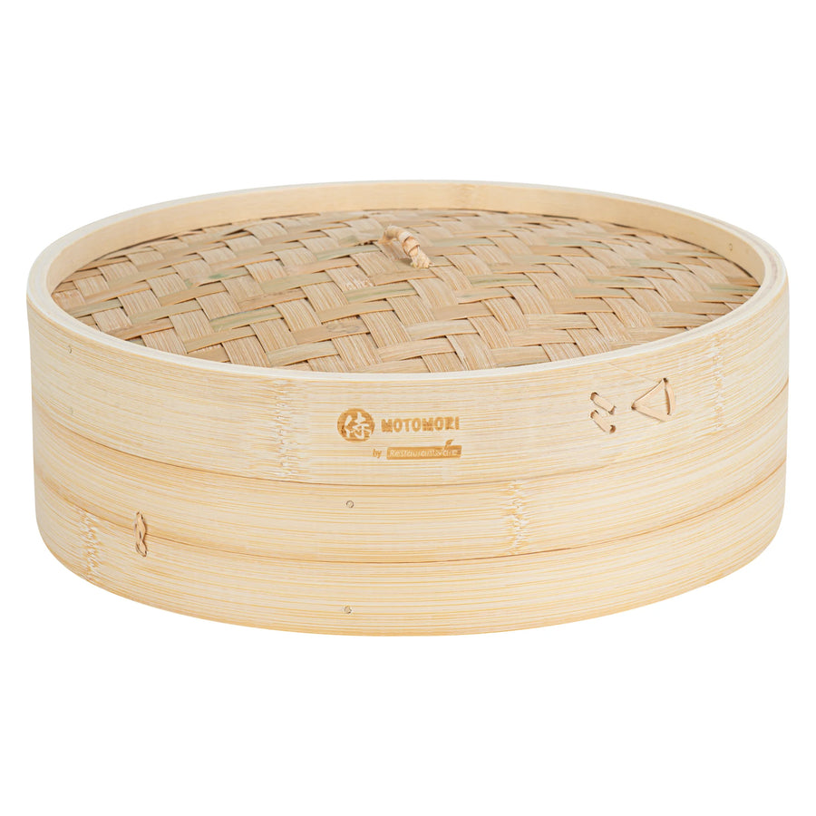 Restaurantware Motomori 12 x 12 x 4 Inch Steamer, Natural, Bamboo, Round - Restaurant Equipment and Smallwares - Canadian Distribution