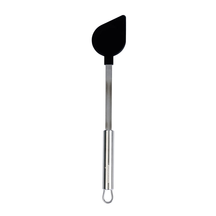 Restaurantware German Standard 12.75 x 2.25 Inch High-Heat Pointed-Tip Spoon, Nylon, Black, Stainless Steel Handle - Restaurant Equipment and Smallwares - Canadian Distribution