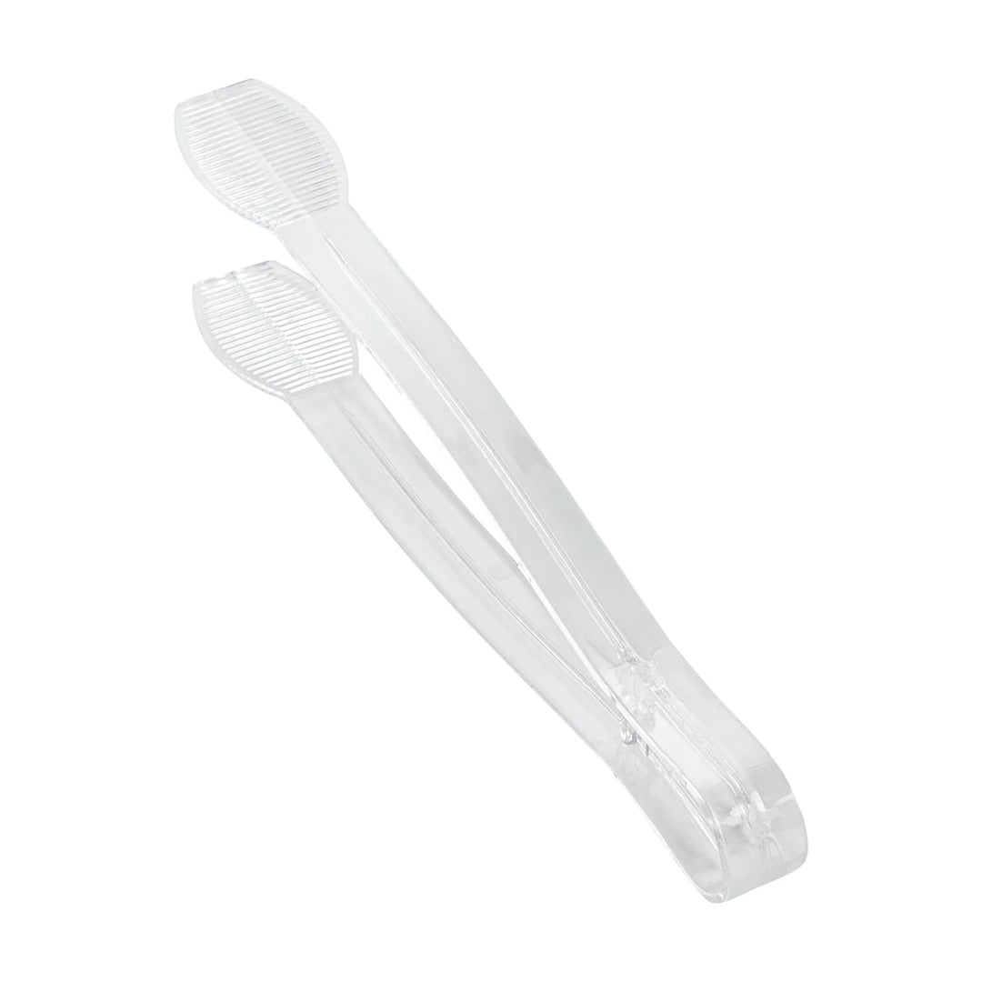 Restaurantware Cater Tek 9 Inch Ridged Tongs, Plastic, Clear - Restaurant Equipment and Smallwares - Canadian Distribution - Ships Free Within Canada on Orders Above CAD $199