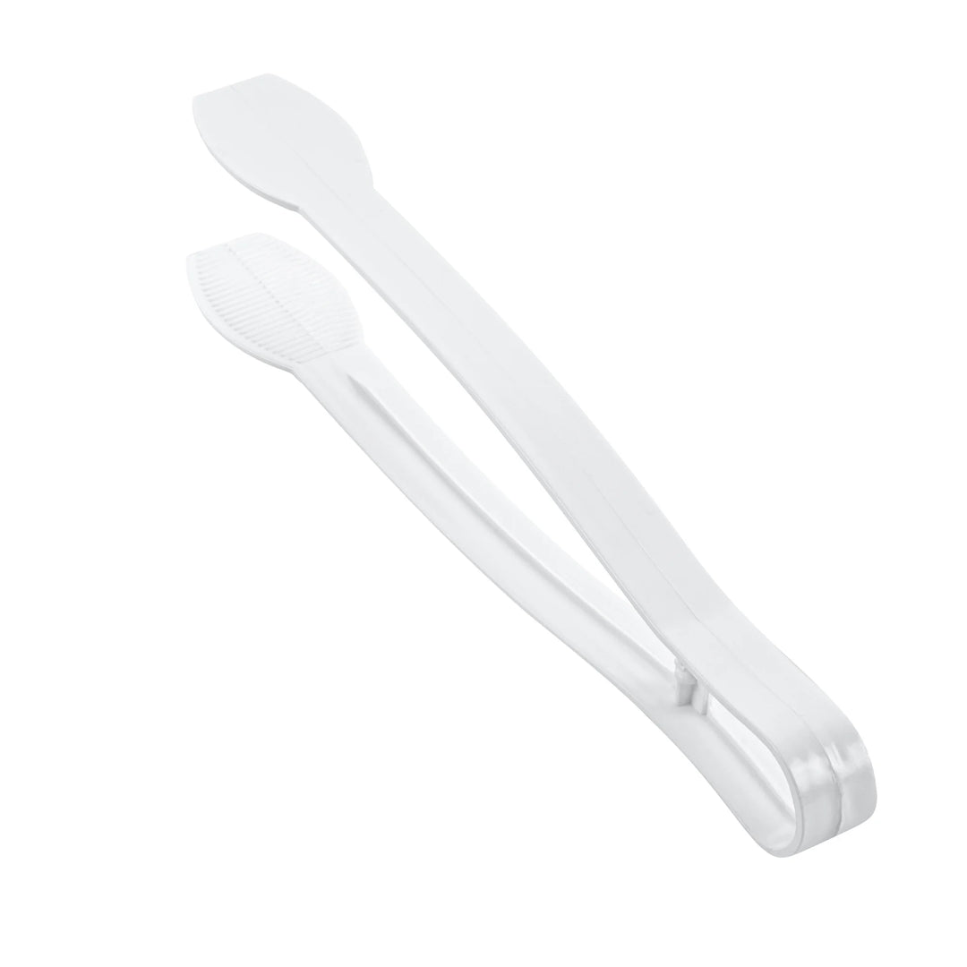 Restaurantware Cater Tek 9 Inch Ridged Tongs, Plastic, White - Restaurant Equipment and Smallwares - Canadian Distribution - Ships Free Within Canada on Orders Above CAD $199