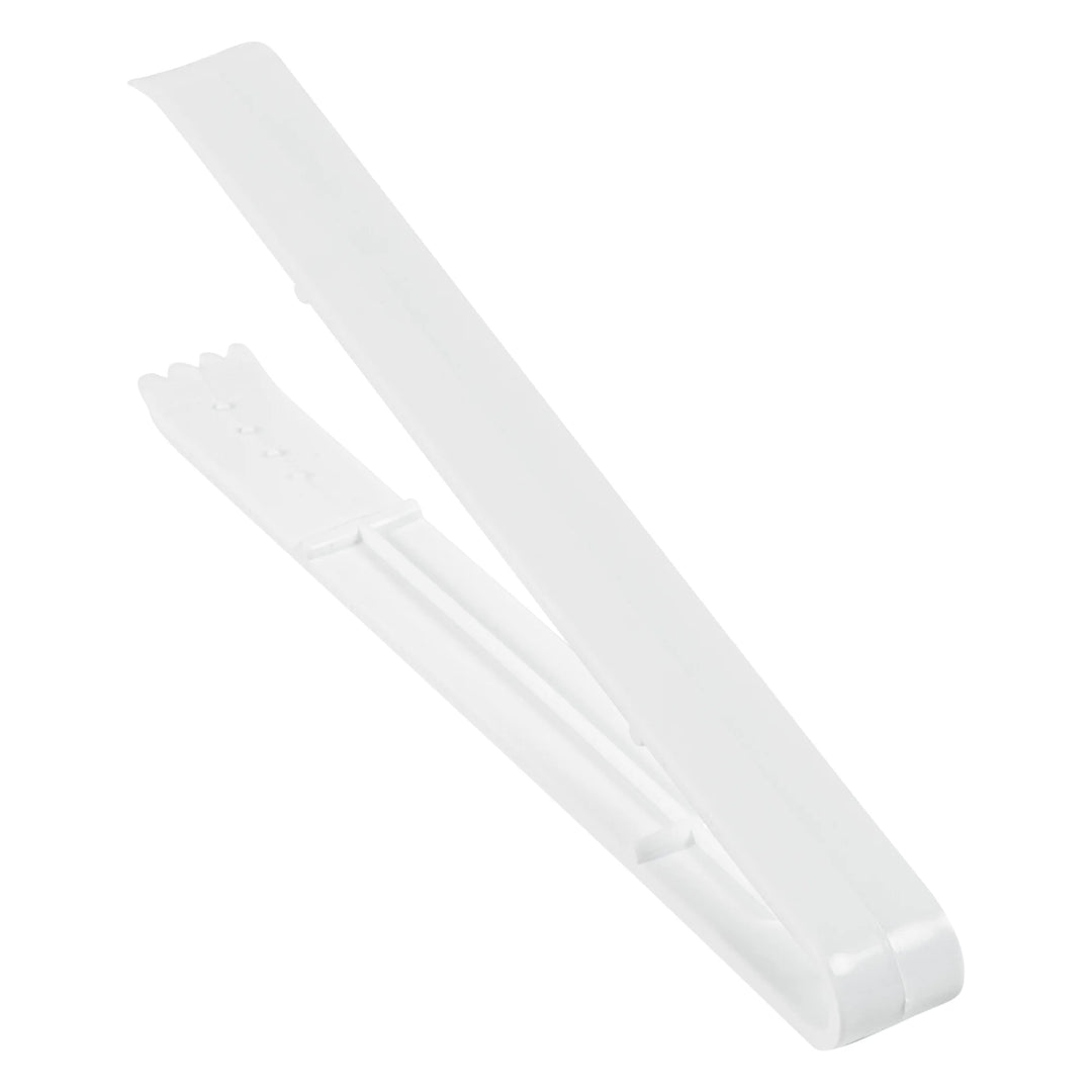 Restaurantware Cater Tek Heavy-Duty 9 Inch Serrated Tongs, Plastic, White - Restaurant Equipment and Smallwares - Canadian Distribution - Ships Free Within Canada on Orders Above CAD $199