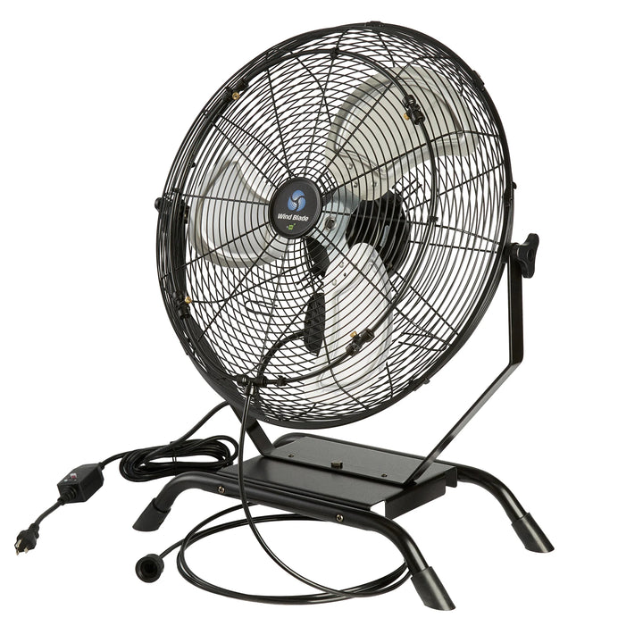 Restaurantware Wind Blade 3-Speed Industrial Floor & Wall-Mount Fan, 20 Inch, includes Misting Kit - Restaurant Equipment and Smallwares - Canadian Distribution - Ships Free Within Canada on Orders Above CAD $199