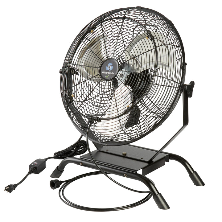 Restaurantware Wind Blade 3-Speed Industrial Floor & Wall-Mount Fan, 18 Inch, includes Misting Kit - Restaurant Equipment and Smallwares - Canadian Distribution - Ships Free Within Canada on Orders Above CAD $199