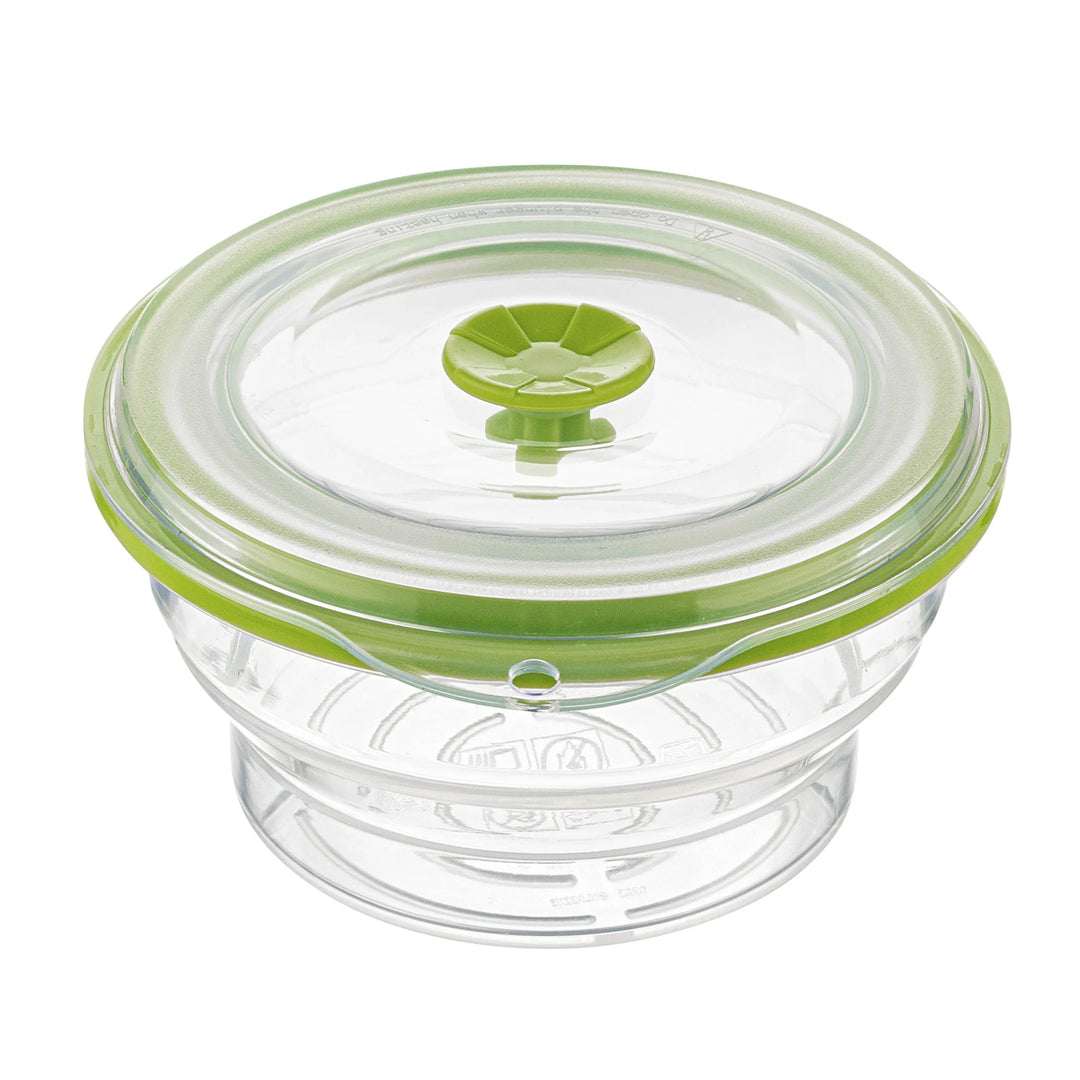 Restaurantware Fresh Hero 16 Ounce Collapsible Airtight Food Storage Containers, Green, Silicone, 5.75 x 5.75 x 2.75 Inch, includes Vented Lid - Restaurant Equipment and Smallwares - Canadian Distribution