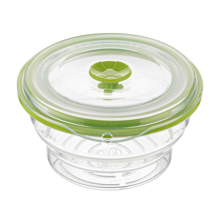 Restaurantware Fresh Hero 16 Ounce Collapsible Airtight Food Storage Containers, Green, Silicone, 5.75 x 5.75 x 2.75 Inch, includes Vented Lid - Restaurant Equipment and Smallwares - Canadian Distribution