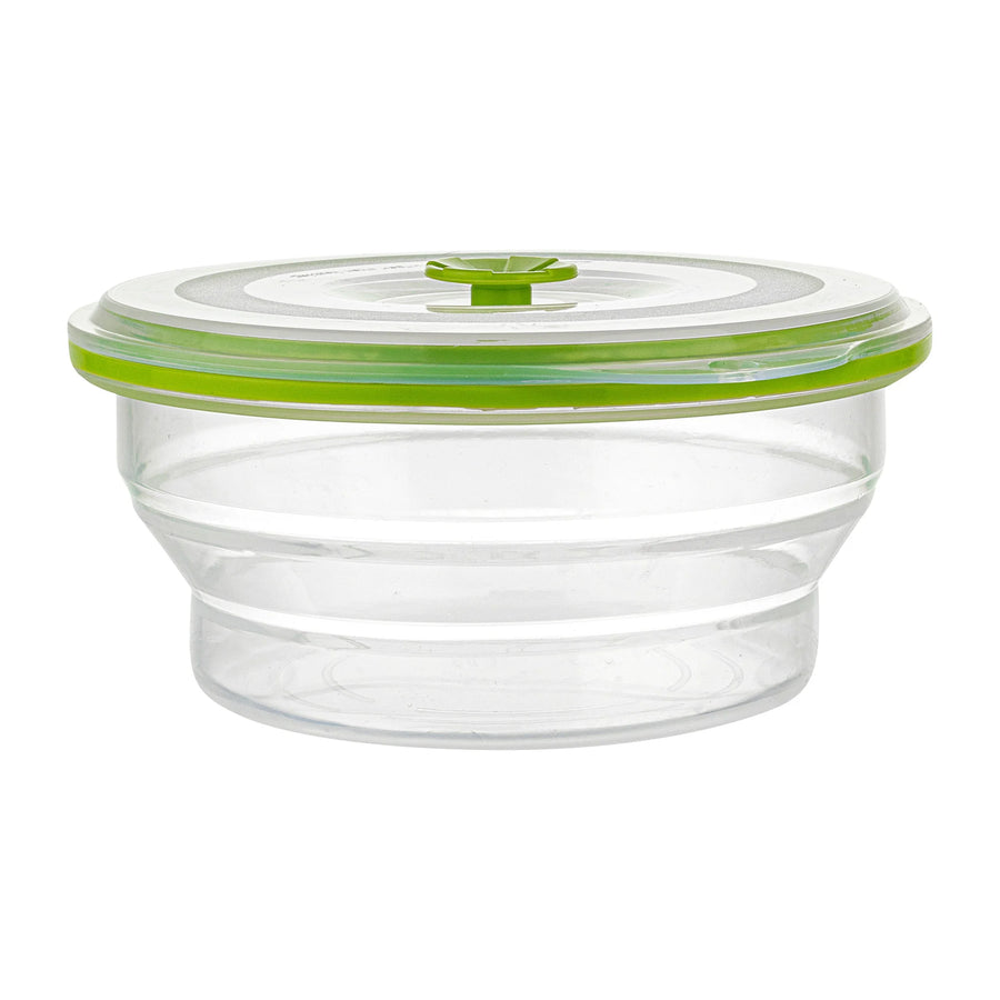 Restaurantware Fresh Hero 31 Ounce Collapsible Airtight Food Storage Containers, Green, Silicone, 7 x 7 x 3 Inch, includes Vented Lid - Restaurant Equipment and Smallwares - Canadian Distribution