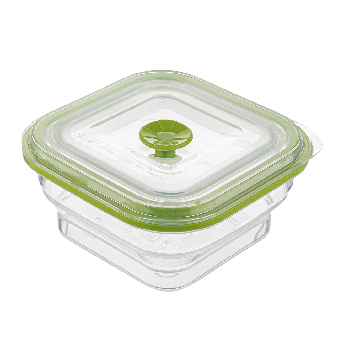 Restaurantware Fresh Hero 16 Ounce Collapsible Airtight Food Storage Containers, Green, Silicone, 5.25 x 5.25 x 2.75 Inch, includes Vented Lid - Restaurant Equipment and Smallwares - Canadian Distribution