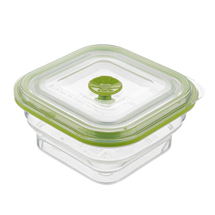 Restaurantware Fresh Hero 16 Ounce Collapsible Airtight Food Storage Containers, Green, Silicone, 5.25 x 5.25 x 2.75 Inch, includes Vented Lid - Restaurant Equipment and Smallwares - Canadian Distribution