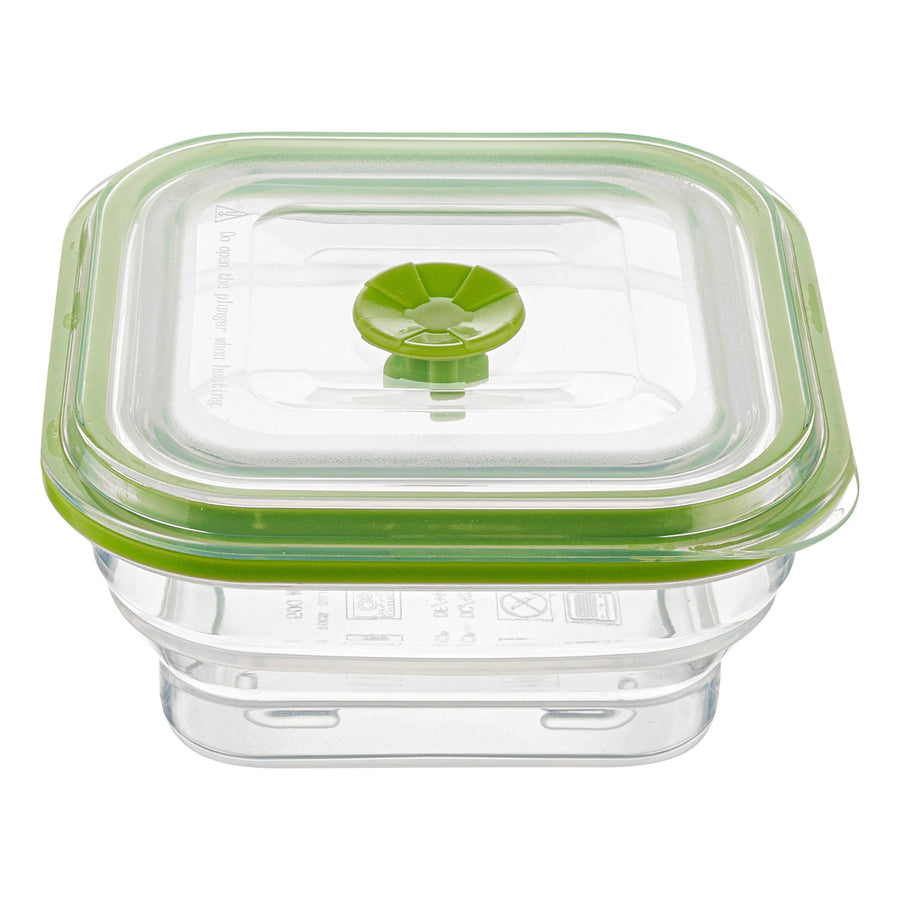 Restaurantware Fresh Hero 16 Ounce Collapsible Airtight Food Storage Containers, Green, Silicone, 5.25 x 5.25 x 2.75 Inch, includes Vented Lid - Restaurant Equipment and Smallwares - Canadian Distribution