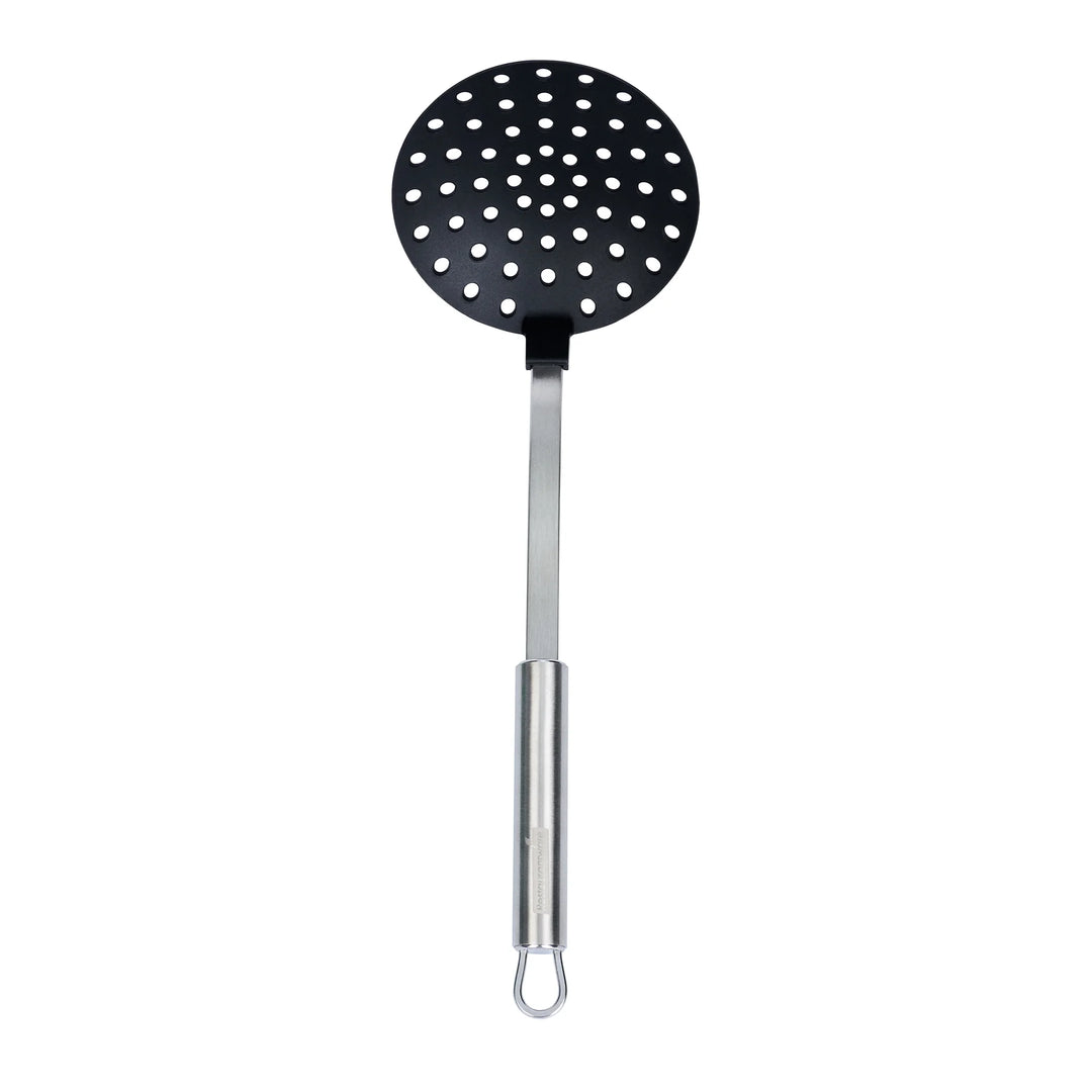 Restaurantware German Standard 12.75 x 4.25 Inch High-Heat Skimmers, Nylon, Stainless Steel Handle - Restaurant Equipment and Smallwares - Canadian Distribution