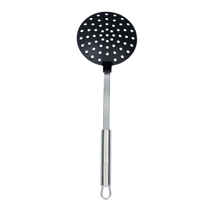 Restaurantware German Standard 12.75 x 4.25 Inch High-Heat Skimmers, Nylon, Stainless Steel Handle - Restaurant Equipment and Smallwares - Canadian Distribution