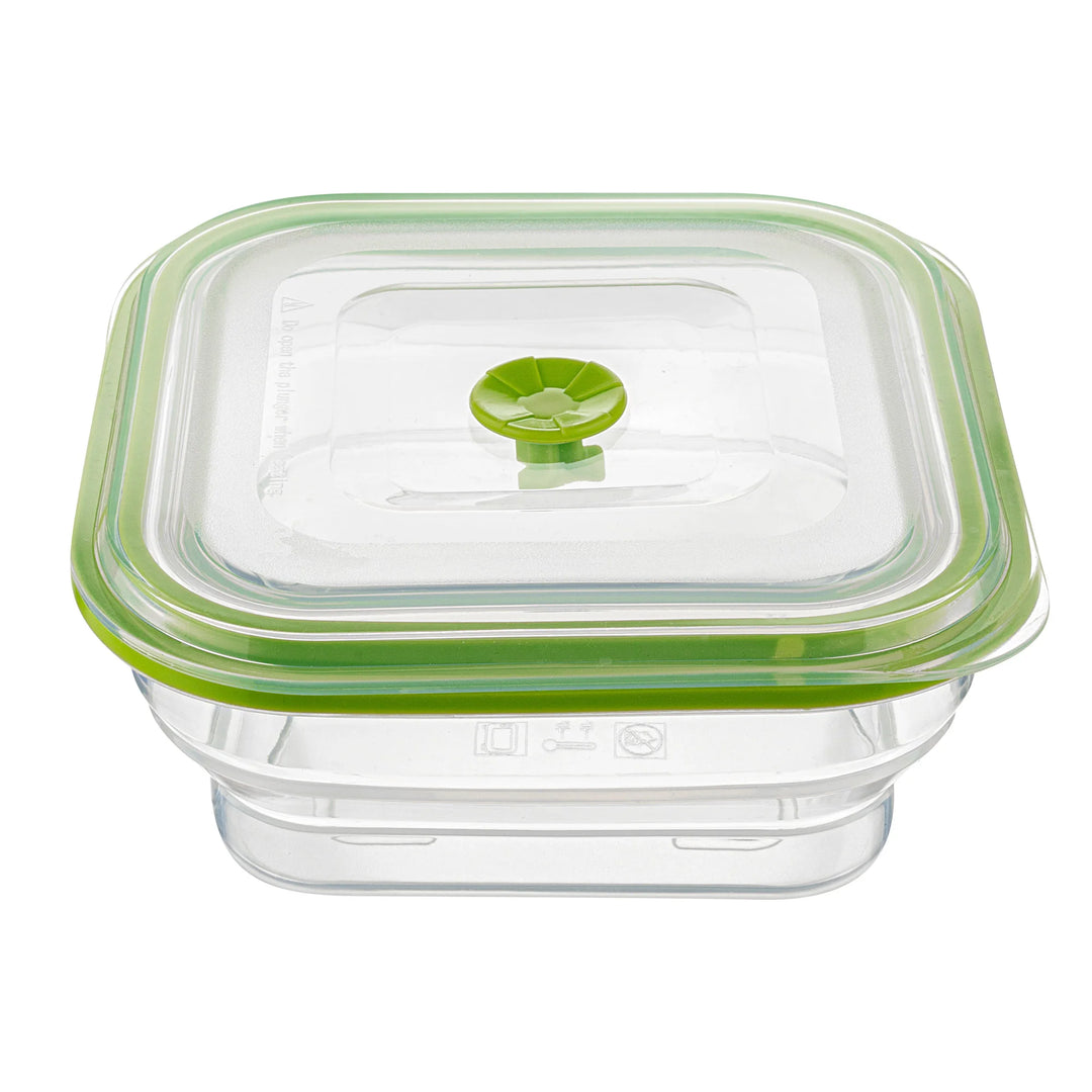 Restaurantware Fresh Hero 37 Ounce Collapsible Airtight Food Storage Containers, Green, Silicone, 7 x 7 x 3 Inch, includes Vented Lid - Restaurant Equipment and Smallwares - Canadian Distribution