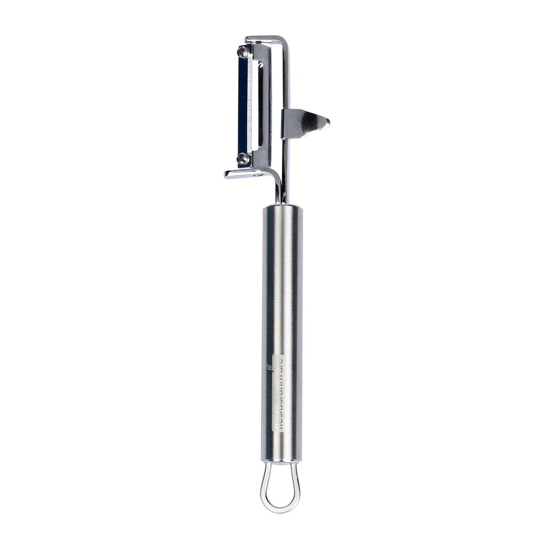 Restaurantware German Standard 7.25 Inch Swivel-Blade Vegetable Peeler, Stainless Steel, includes Potato Eye Remover - Restaurant Equipment and Smallwares - Canadian Distribution