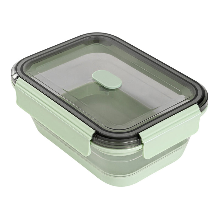 Restaurantware Fresh Hero 40 Ounce Collapsible Airtight Food Storage Containers, Green, Plastic, 8.25 x 6 x 3 Inch, includes Vented Lid - Restaurant Equipment and Smallwares - Canadian Distribution - Ships Free Within Canada on Orders Above CAD $199
