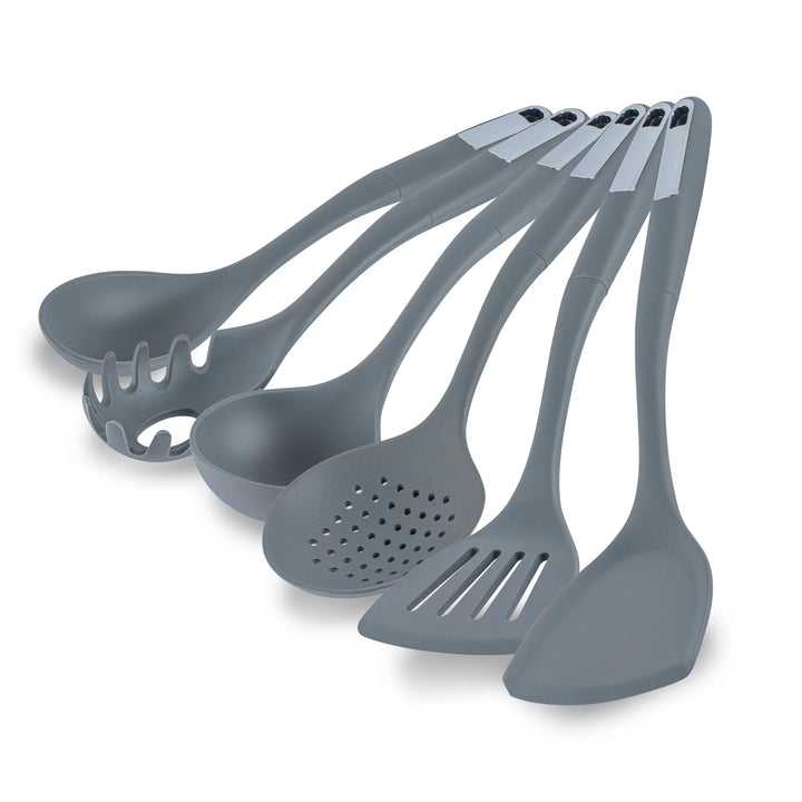 Restaurantware Met Lux 6-Piece Silicone Cooking Utensil Set, Dark Gray - Restaurant Equipment and Smallwares - Canadian Distribution