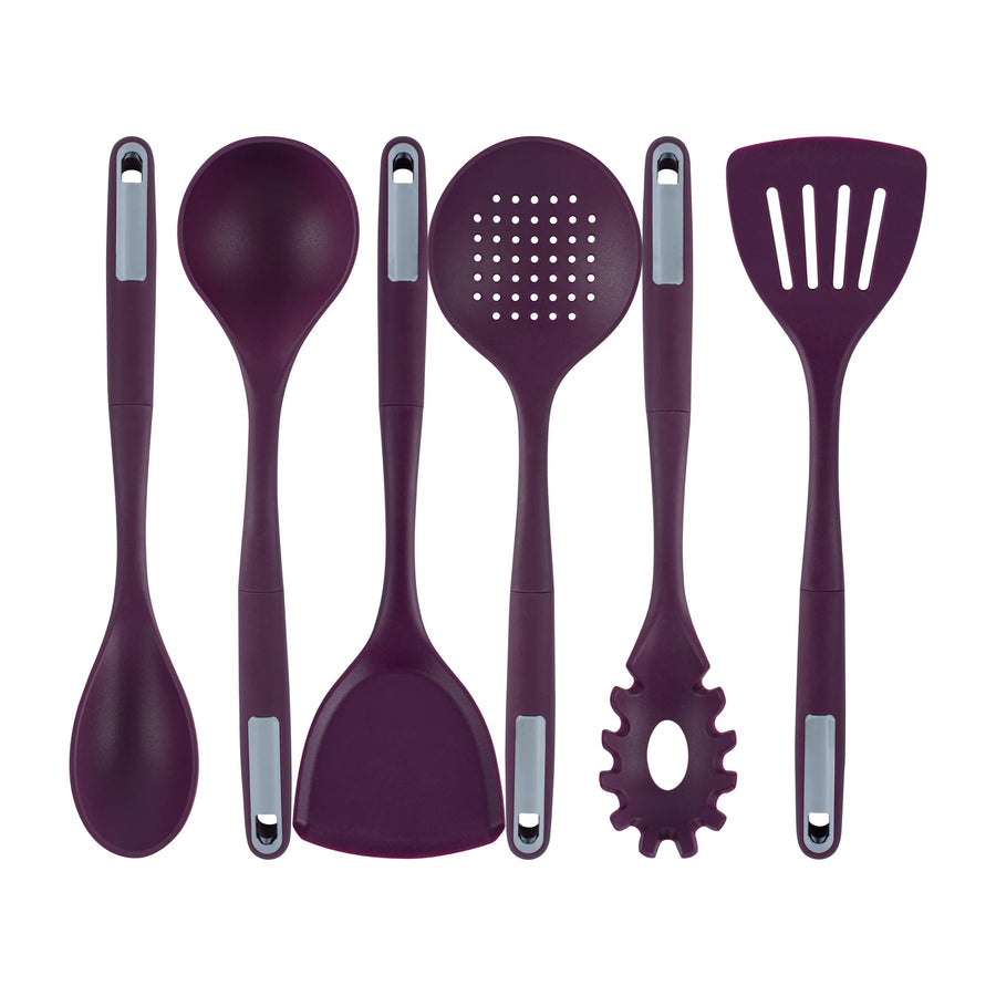 Restaurantware Met Lux 6-Piece Silicone Cooking Utensil Set, Purple - Restaurant Equipment and Smallwares - Canadian Distribution