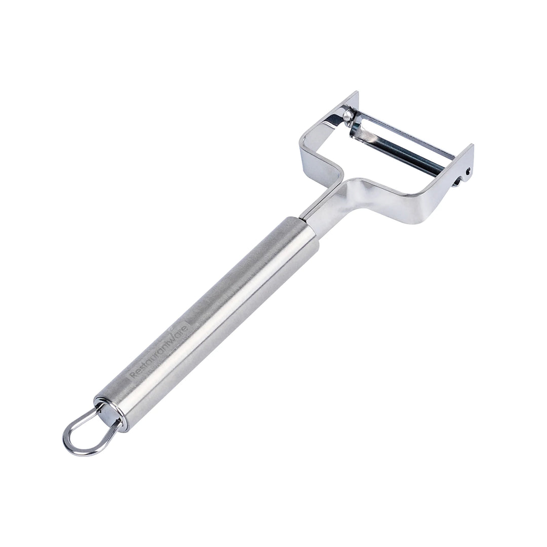 Restaurantware German Standard 6.50 Inch Straight Blade Y-Shape Vegetable Peeler, Stainless Steel - Restaurant Equipment and Smallwares - Canadian Distribution - Ships Free Within Canada on Orders Above CAD $199