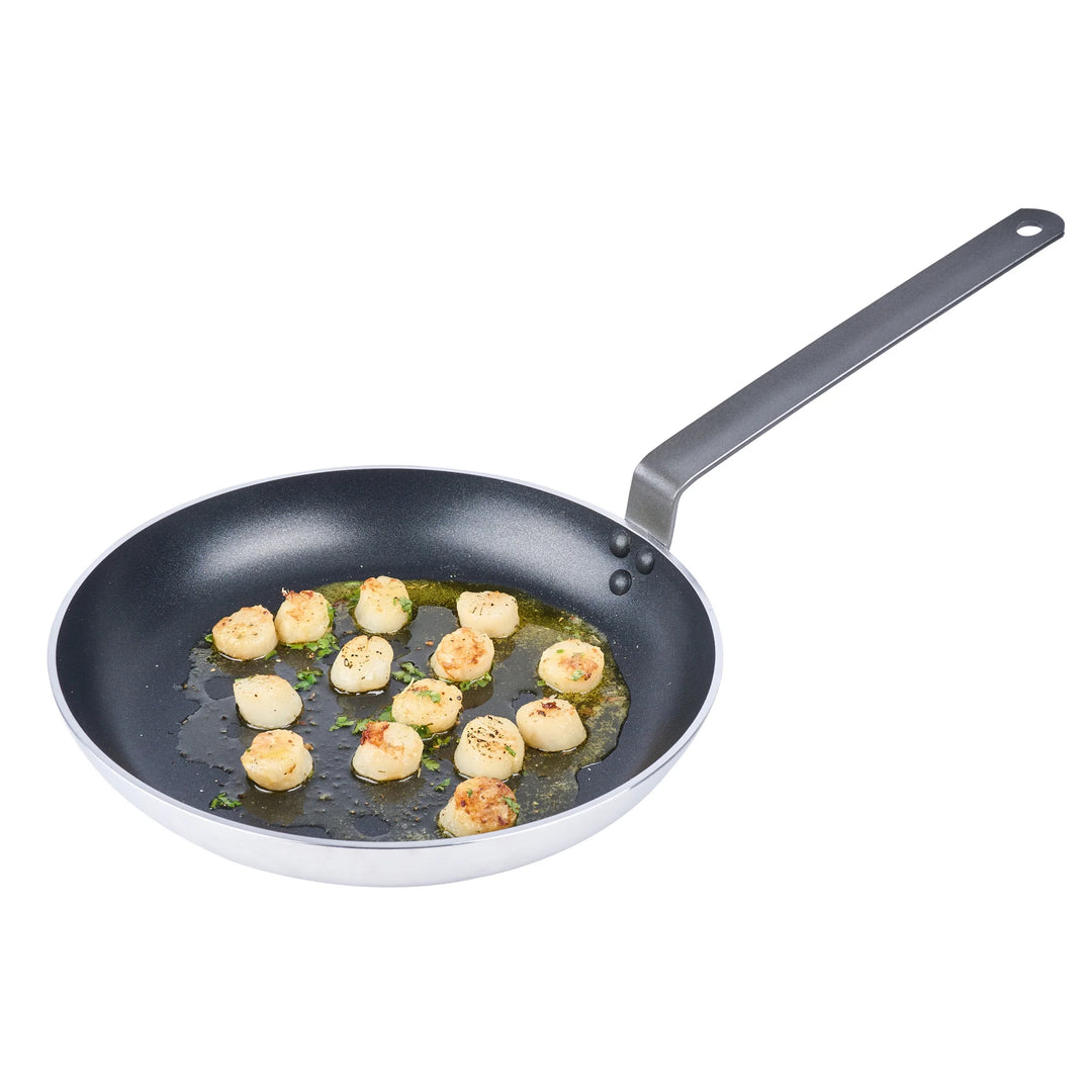 Restaurantware Met Lux 12 Inch Non-Stick Heavy-Duty Induction Ready Fry Pan, Aluminum - Restaurant Equipment and Smallwares - Canadian Distribution - Ships Free Within Canada on Orders Above CAD $199