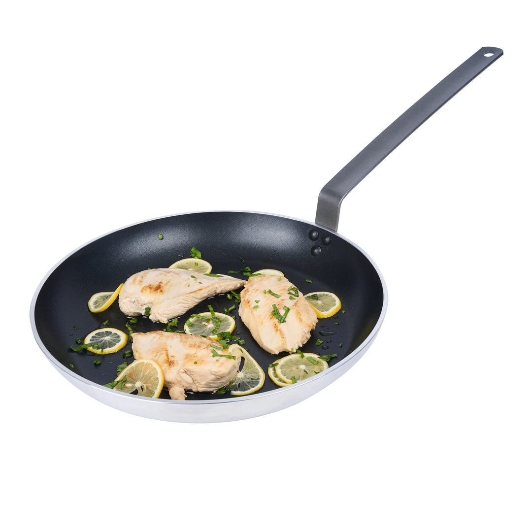 Restaurantware Met Lux 14 Inch Non-Stick Heavy-Duty Induction Ready Fry Pan, Aluminum - Restaurant Equipment and Smallwares - Canadian Distribution - Ships Free Within Canada on Orders Above CAD $199