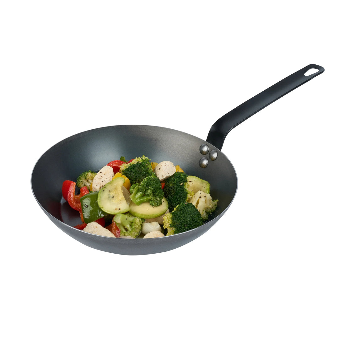 Restaurantware Met Lux 10 Inch Fry Pan, Carbon Steel, Black - Restaurant Equipment and Smallwares - Canadian Distribution - Ships Free Within Canada on Orders Above CAD $199