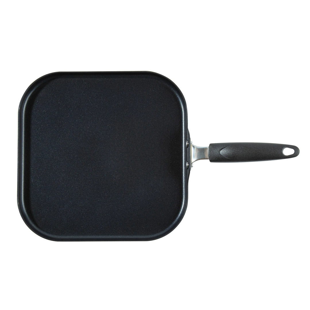 Restaurantware Met Lux 11 Inch Non-Stick Griddle, Bakelite Handles, Aluminum, Square - Restaurant Equipment and Smallwares - Canadian Distribution - Ships Free Within Canada on Orders Above CAD $199