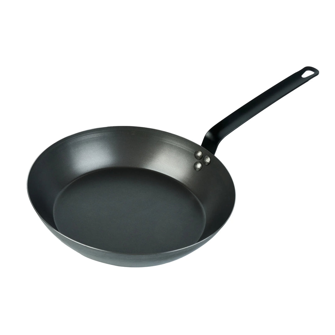 Restaurantware Met Lux 12 Inch Fry Pan, Carbon Steel, Black - Restaurant Equipment and Smallwares - Canadian Distribution