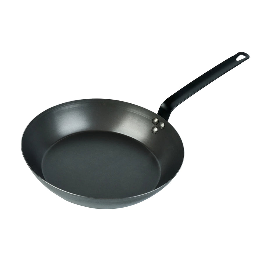 Restaurantware Met Lux 12 Inch Fry Pan, Carbon Steel, Black - Restaurant Equipment and Smallwares - Canadian Distribution
