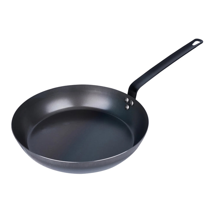 Restaurantware Met Lux 13 Inch Fry Pan, Carbon Steel, Black - Restaurant Equipment and Smallwares - Canadian Distribution