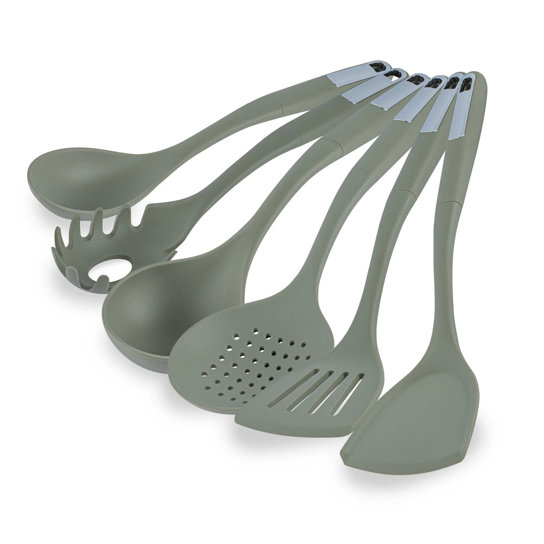 Restaurantware Met Lux 6-Piece Silicone Cooking Utensil Set, Green - Restaurant Equipment and Smallwares - Canadian Distribution - Ships Free Within Canada on Orders Above CAD $199