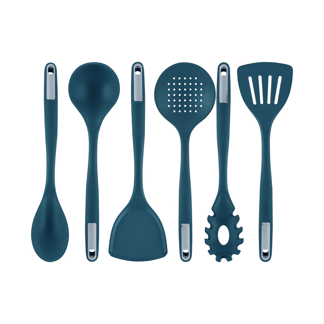 Restaurantware Met Lux 6-Piece Silicone Cooking Utensil Set, Teal - Restaurant Equipment and Smallwares - Canadian Distribution