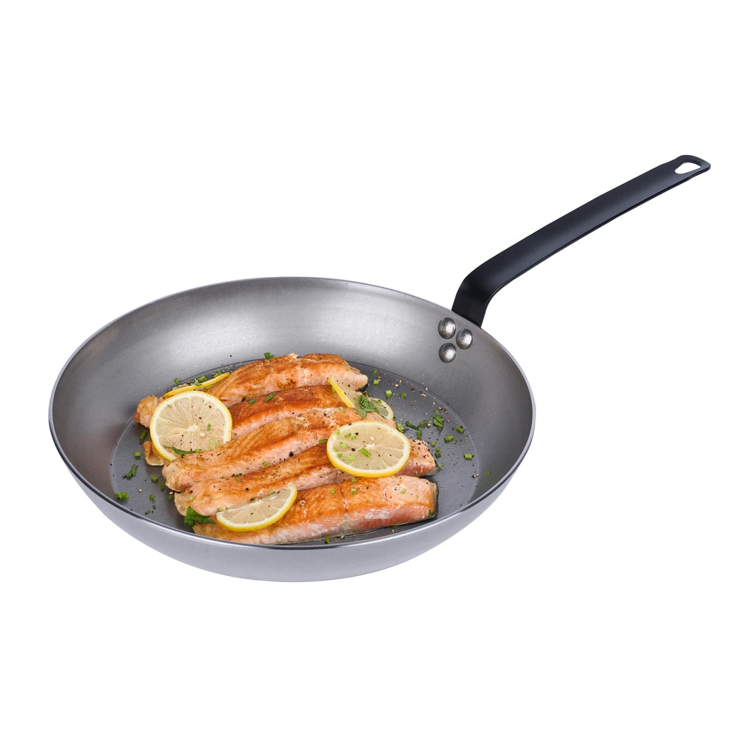 Restaurantware Met Lux 13 Inch Fry Pan, Carbon Steel - Restaurant Equipment and Smallwares - Canadian Distribution - Ships Free Within Canada on Orders Above CAD $199